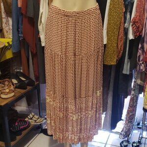 American Eagle Outfitters Floral Tiered Pink Skirt Size L NWT